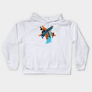 24/7 orange and blue star Kids Hoodie